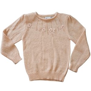 Vintage Donagain Light Pink Women's Medium Sweater